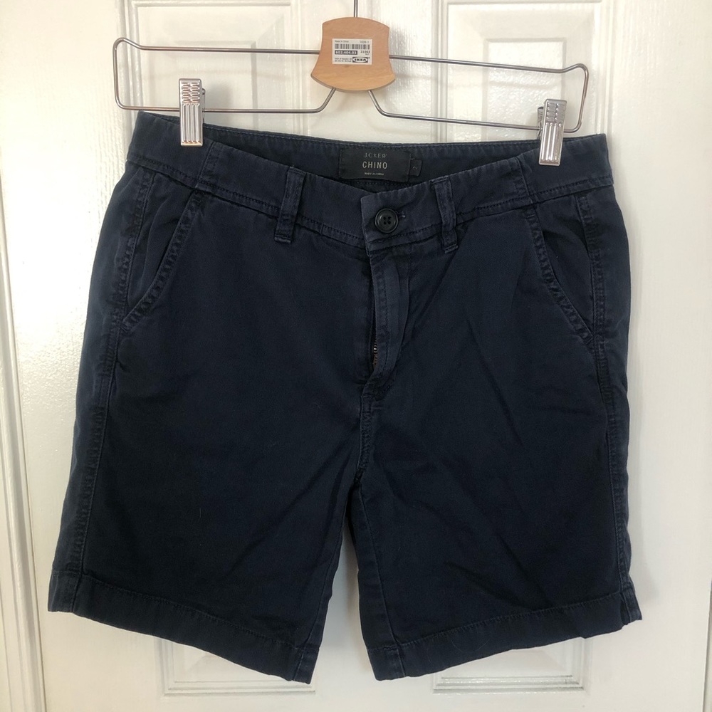 J Crew 7” Navy Chino Shorts